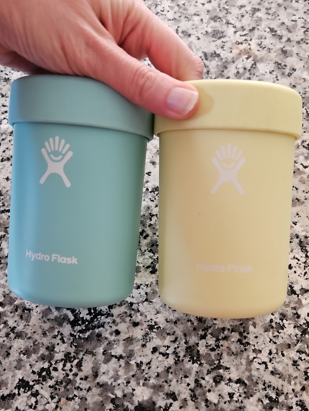 Baby Blue & Butter Yellow Hydro Flask Can Coozies